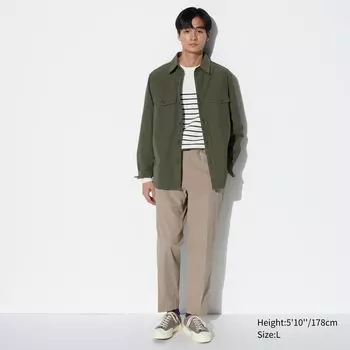 Брюки UNIQLO Smart хлопковые, бежевый