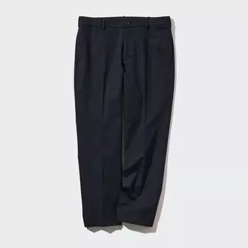 Брюки UNIQLO smart из хлопка, темно-синий