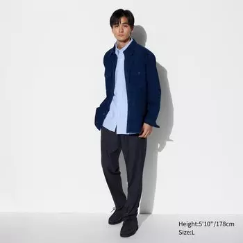 Брюки UNIQLO Smart шерстяные, темно-синий