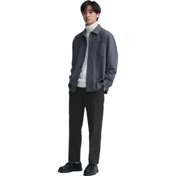 Брюки Uniqlo Smart Wool-Like Ankle Length, черный