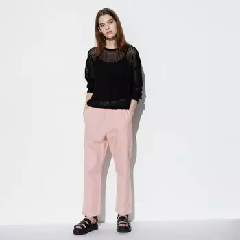 Брюки UNIQLO свободные, розовый