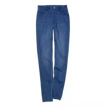 Брюки Uniqlo Ultra Stretch High Rise Denim Leggings, голубой