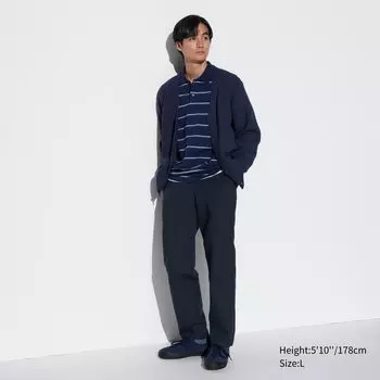 Брюки UNIQLO uniqlo u широкие, темно-синий