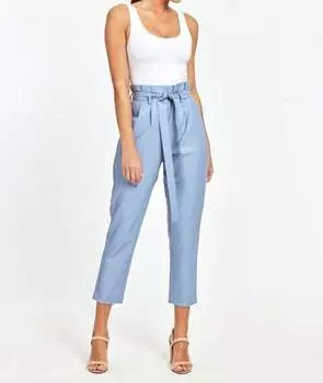 Брюки Uptown Paper Bag в цвете French Blue DOLCE CABO