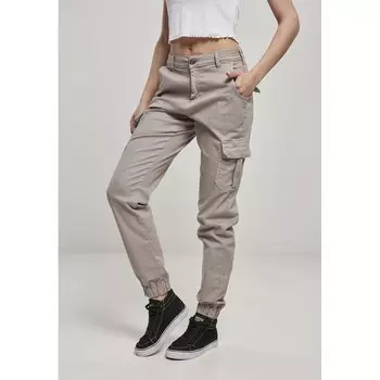 Брюки Urban Classics Big high waist cargo, розовый
