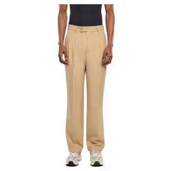 Брюки Urban Classics Double Pleated, бежевый