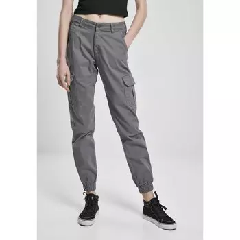 Брюки Urban Classics High Waist cargo, серый