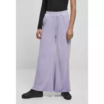 Брюки Urban Classics High Waist Straight Velvet, фиолетовый