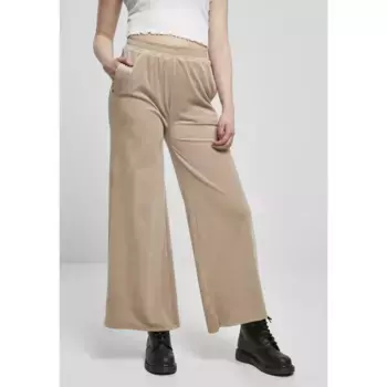 Брюки Urban Classics High Waist Straight Velvet, бежевый