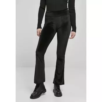 Брюки Urban Classics High-Waisted Velvet Boot Big, черный