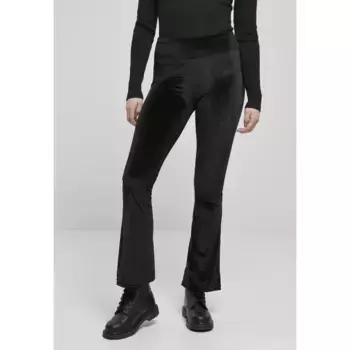 Брюки Urban Classics High-Waisted Velvet Boot Big, черный