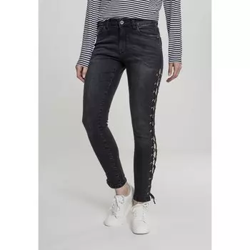 Брюки Urban Classics Lace Up, черный