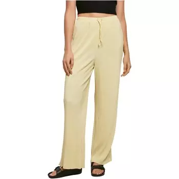 Брюки Urban Classics Plisse high waist, желтый