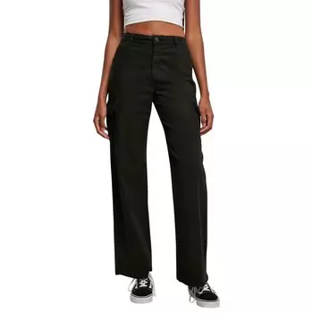 Брюки Urban Classics Straight high waist cargo, черный