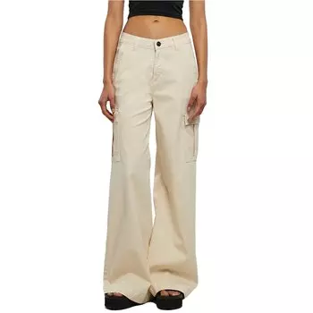 Брюки Urban Classics Twill High Waist Cargo, бежевый