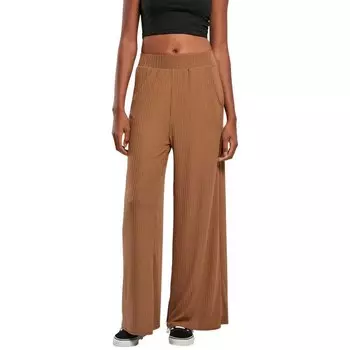 Брюки Urban Classics Wide Mid Waist, коричневый