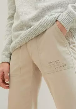 Брюки UTILITY STIL TOM TAILOR, бежевый