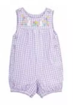 Брюки-уздечки APPLIQU GINGHAM Jojo Maman Bb, фиолетовый