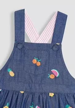 Брюки-уздечки Summer Fruits Embroidered Regular Fit JoJo Maman Bb, синий