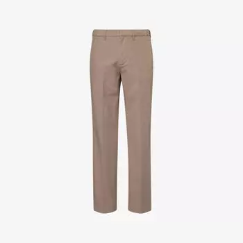 Брюки узкие Emporio Armani прямого кроя, светло-коричневый