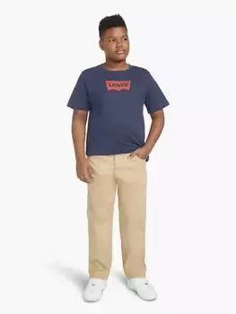 Брюки узкого кроя 511 из матовой замши Levi's, бежевый