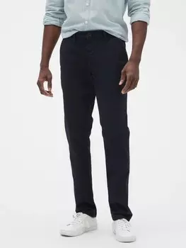 Брюки узкого кроя цвета essential хаки Gap, синий