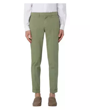 Брюки узкого кроя Fay, зеленый