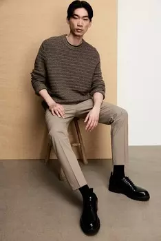 Брюки узкого кроя H&M, серый