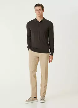 Брюки узкого кроя Incotex, бежевый