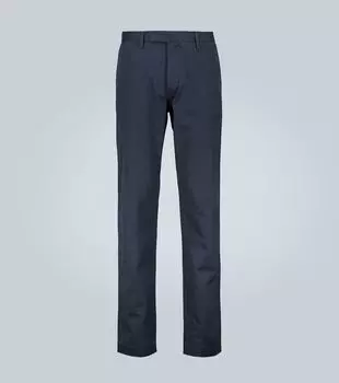 Брюки узкого кроя из хлопка Polo Ralph Lauren, синий