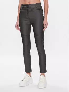 Брюки узкого кроя из искусственной кожи Volcano, серый