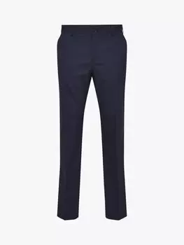 Брюки узкого кроя из переработанного полиэстера Selected, темно-синие