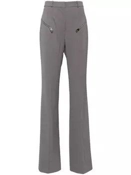 Брюки узкого кроя на молнии Del Core, серый