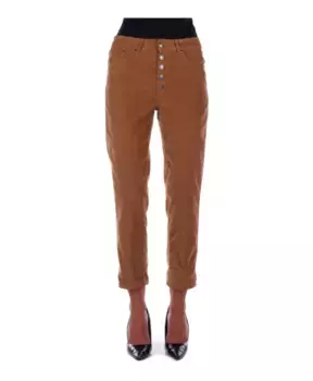 Брюки узкого кроя с логотипом сбоку Dondup, коричневый