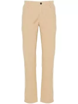 Брюки узкого кроя с жатыми складками Incotex, бежевый