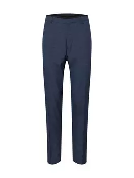 Брюки узкого кроя со складками BURTON MENSWEAR LONDON BLUE JASPE CHECK SLIM FIT.., синий