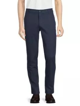 Брюки узкого кроя в клетку в тон с плоской передней частью Ben Sherman, темно-синий