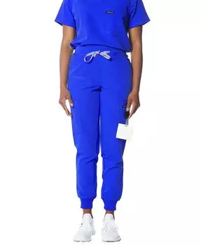 Брюки Valencia Jogger Scrub для миниатюрных женщин Members Only, цвет Royal blue