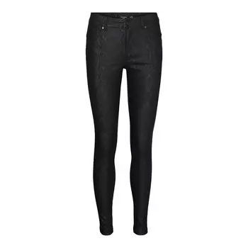 Брюки Vero Moda Alia Skinny Shape Coated Fit, черный