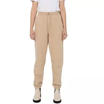 Брюки Vero Moda Eva Mid Rise Loose Paperbag Coated, бежевый