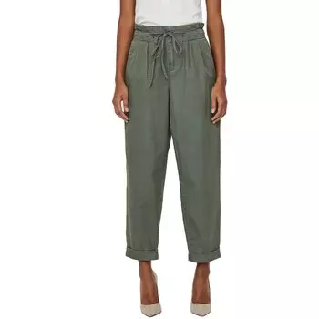 Брюки Vero Moda Evany Loose String Ankle High Waist, серый