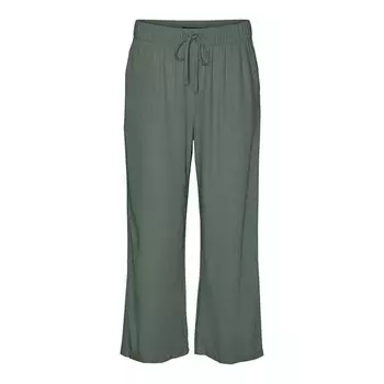 Брюки Vero Moda Line Cropped Linen Mix, серый