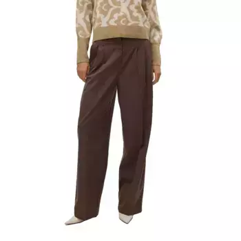 Брюки Vero Moda Nila Wide Leg Fit Dad, коричневый