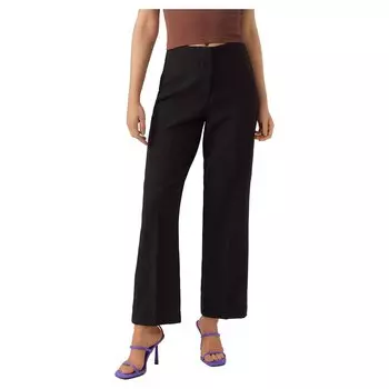 Брюки Vero Moda Sandy Straight Ankle Fit High Waist, черный
