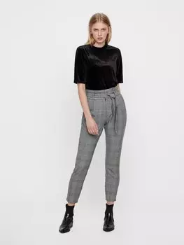 Брюки Vero Moda, серый/белый