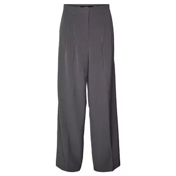 Брюки Vero Moda Troian Wide Dad Fit Mid Waist, серый