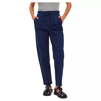 Брюки Vero Moda Vany Loose String Ankle High Waist, синий