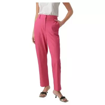 Брюки Vero Moda Zelda Straight Fit High Waist, розовый