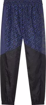 Брюки Versace Informal Monogram Pant 'Black/Blue', черный