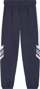 Брюки Versace Logo Print Pant 'Navy/Multicolor', синий